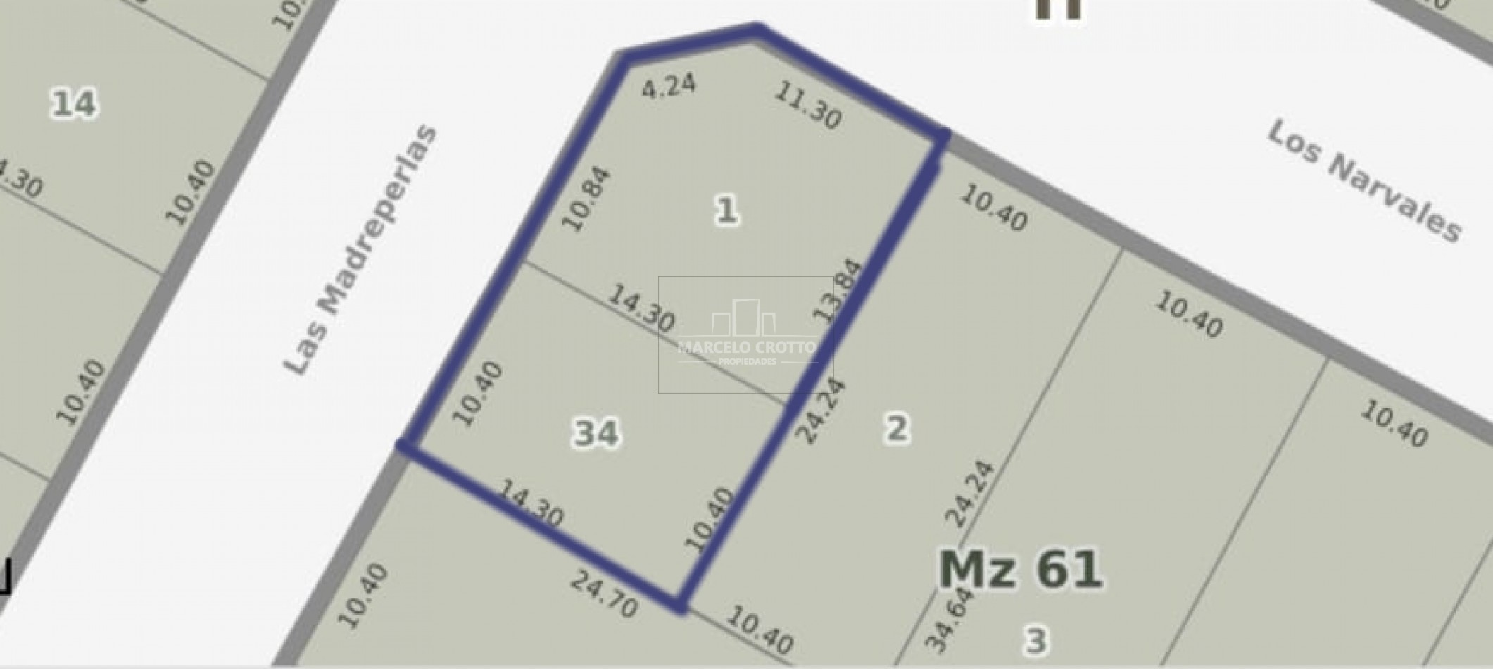 VENTA 2 LOTES EN BLOCK O SEPARADOS BARRIO PLAYA LOS LOBOS CHAPADMALAL